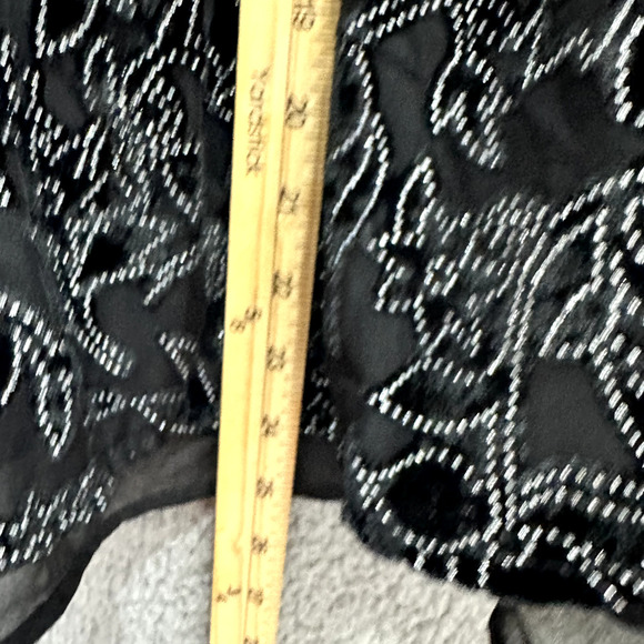 Lucky Brand Floral Burnout Out Strappy Tank Top Womens Small Black Boho Festival - Picture 4 of 6